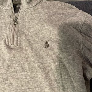 Polo Ralph Lauren Men’s Quarter Zip Pullover S Gray. Authentic.
